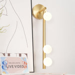 Brass Glass Tube Plug In Wall Lamp