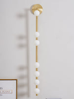 Brass Glass Tube Plug In Wall Lamp