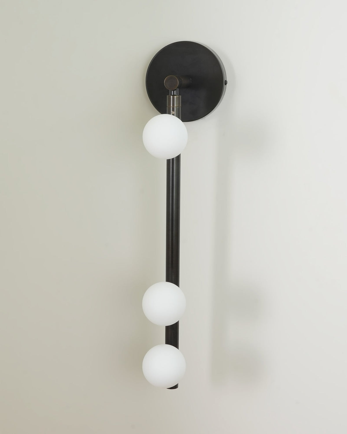 Brass Glass Tube Plug In Wall Lamp
