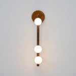 Brass Glass Tube Plug In Wall Lamp