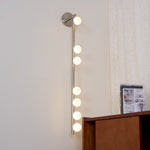 Brass Glass Tube Plug In Wall Lamp