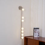 Brass Glass Tube Plug In Wall Lamp