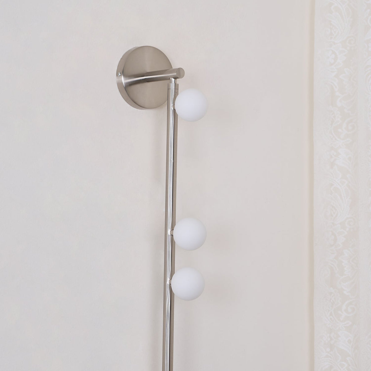 Brass Glass Tube Plug In Wall Lamp