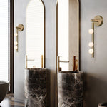 Brass Glass Tube Plug In Wall Lamp