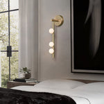 Brass Glass Tube Plug In Wall Lamp