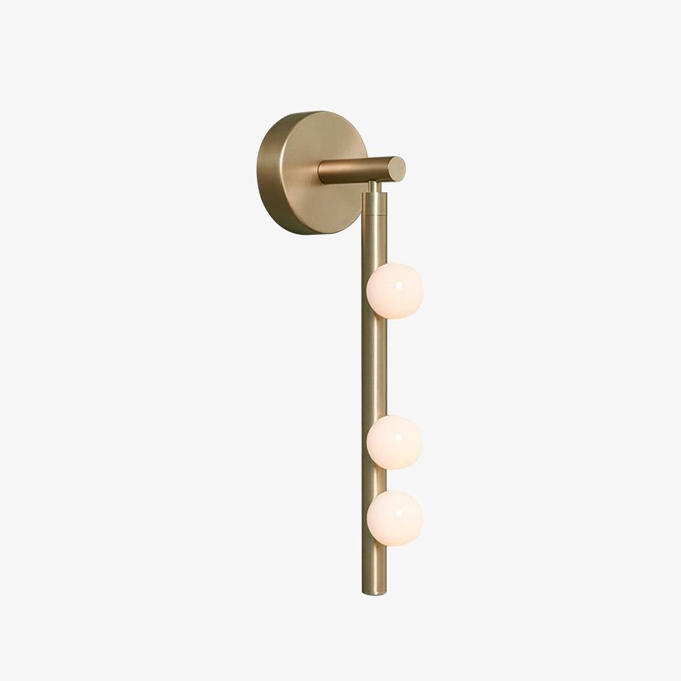 Brass Glass Tube Plug In Wall Lamp