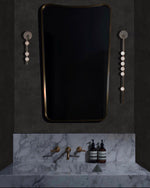 Brass Glass Tube Plug In Wall Lamp