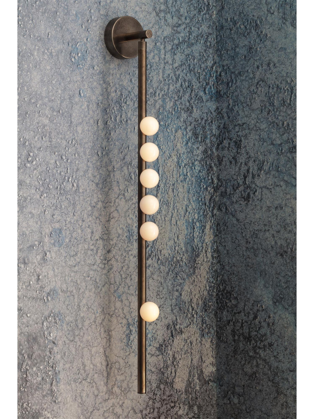 Brass Glass Tube Plug In Wall Lamp