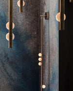 Brass Glass Tube Plug In Wall Lamp
