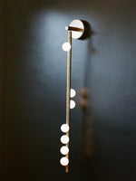 Brass Glass Tube Plug In Wall Lamp