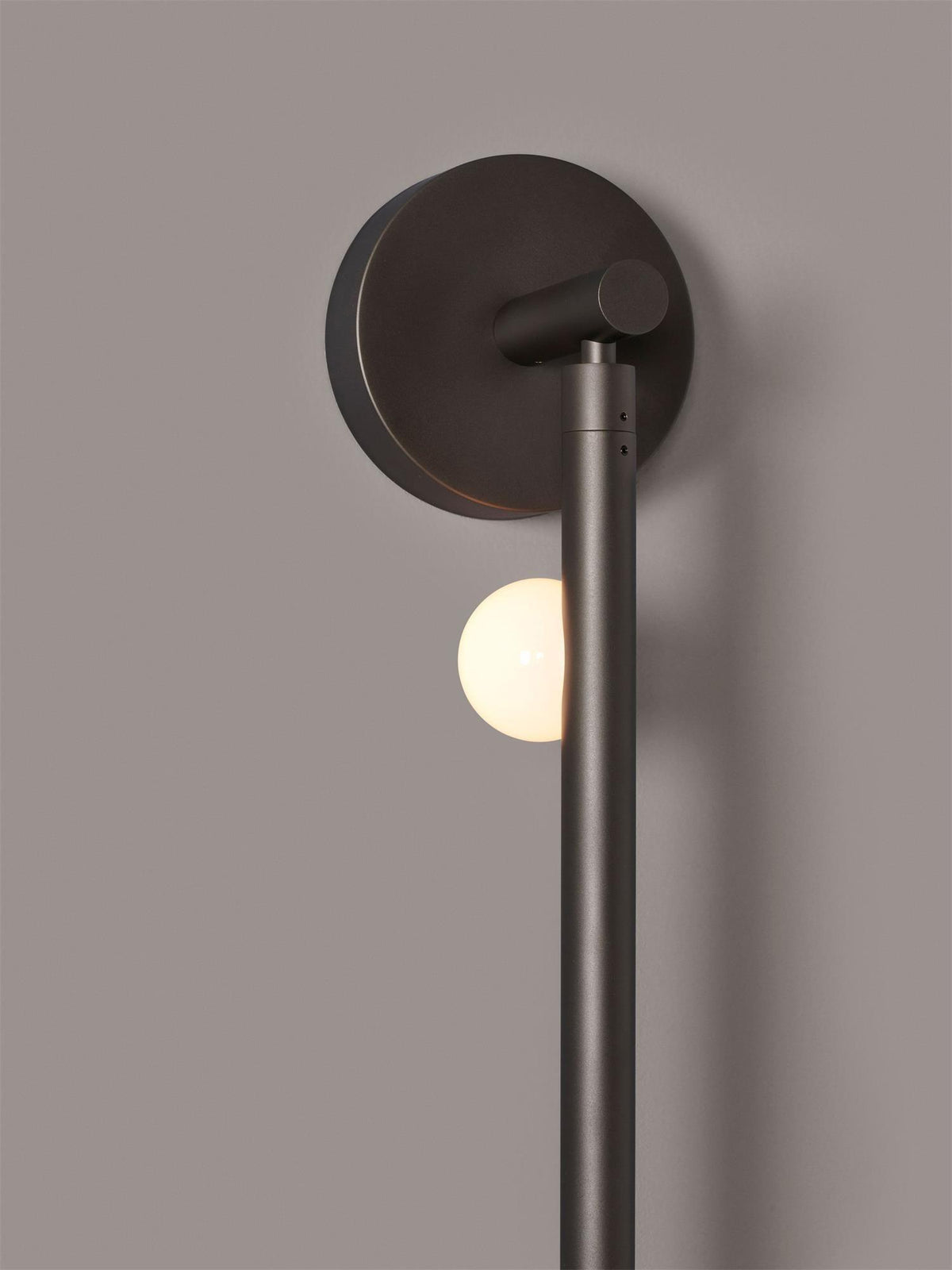 Brass Glass Tube Plug In Wall Lamp