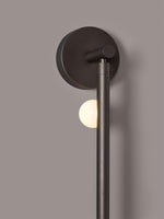 Brass Glass Tube Plug In Wall Lamp