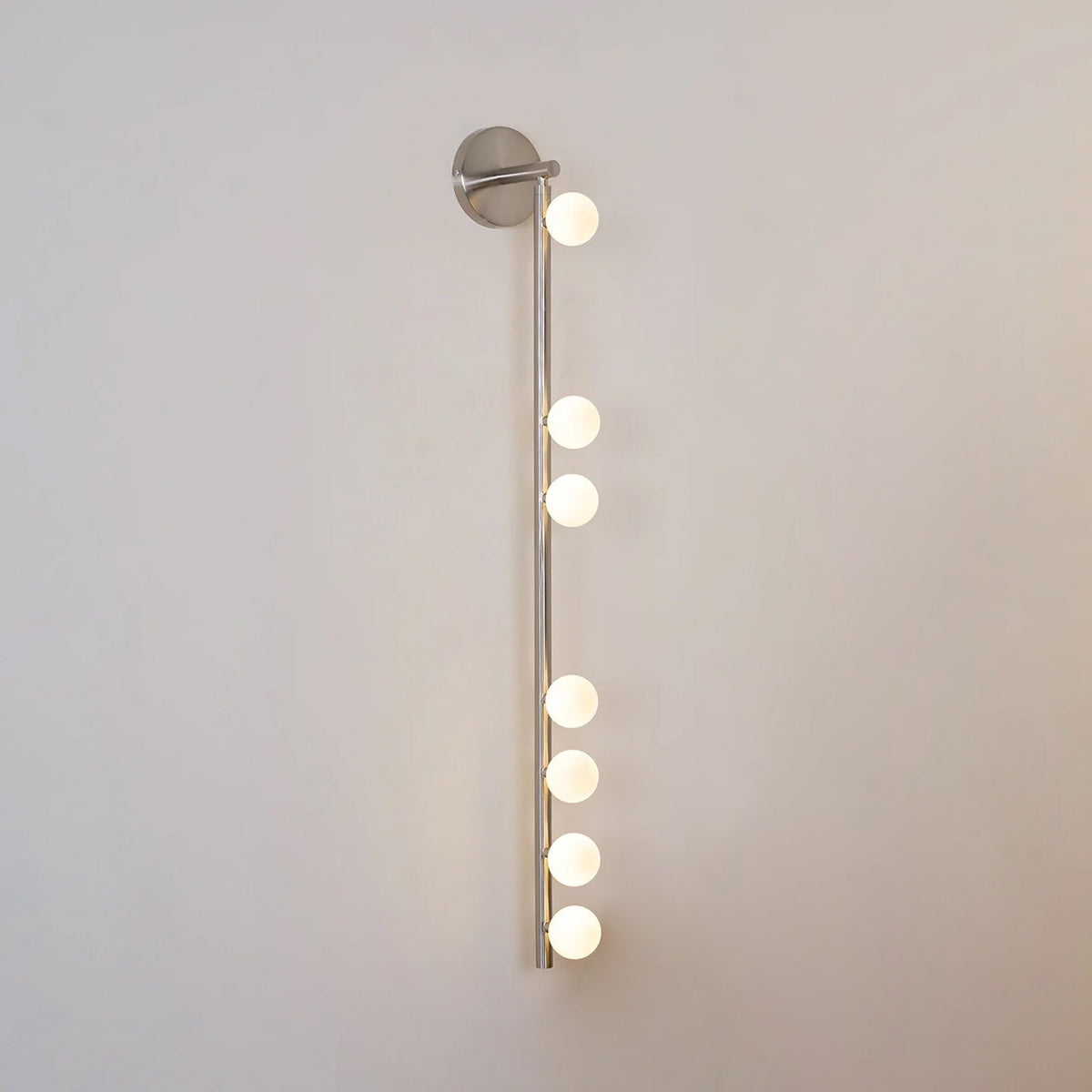 Brass Glass Tube Plug In Wall Lamp