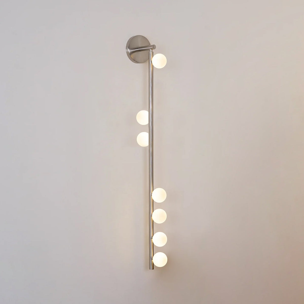 Brass Glass Tube Plug In Wall Lamp