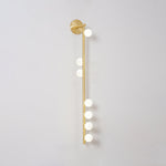 Brass Glass Tube Plug In Wall Lamp