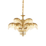 brass-palm-leaf-crystal-chandelier