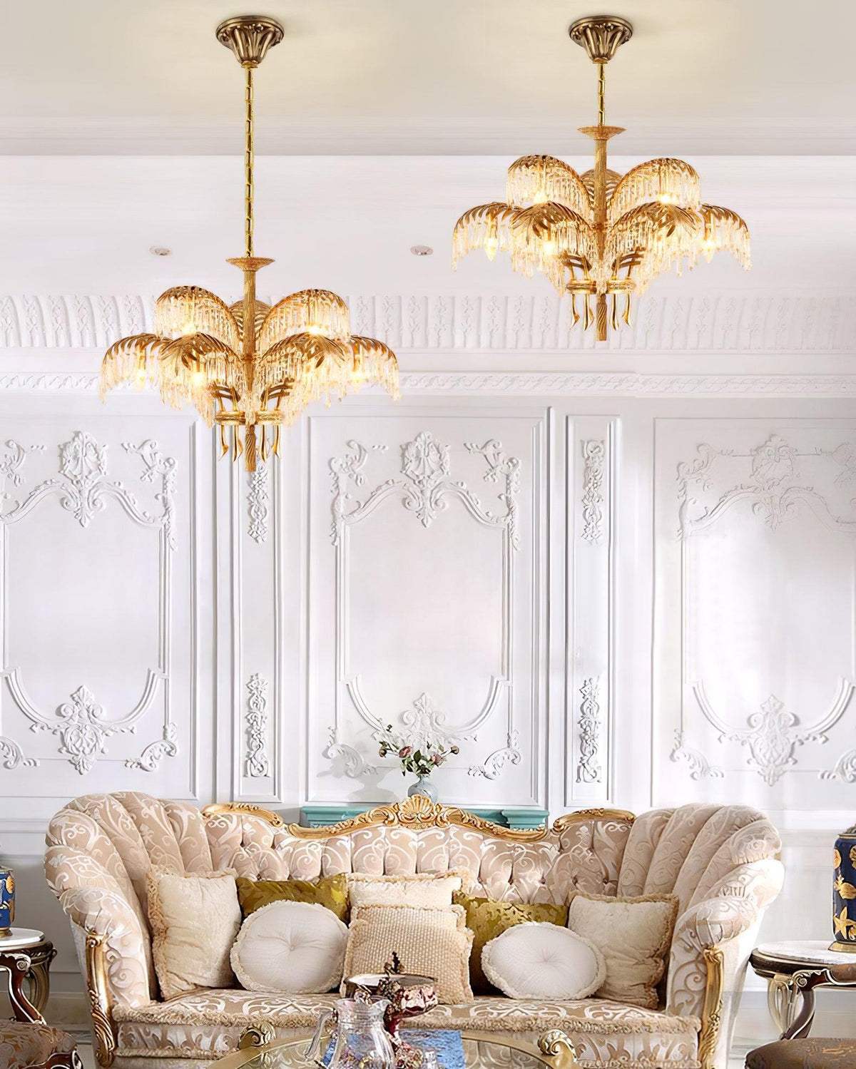 brass-palm-leaf-crystal-chandelier