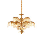 brass-palm-leaf-crystal-chandelier