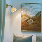 Brass Pleated Ceramic Wall Lamp
