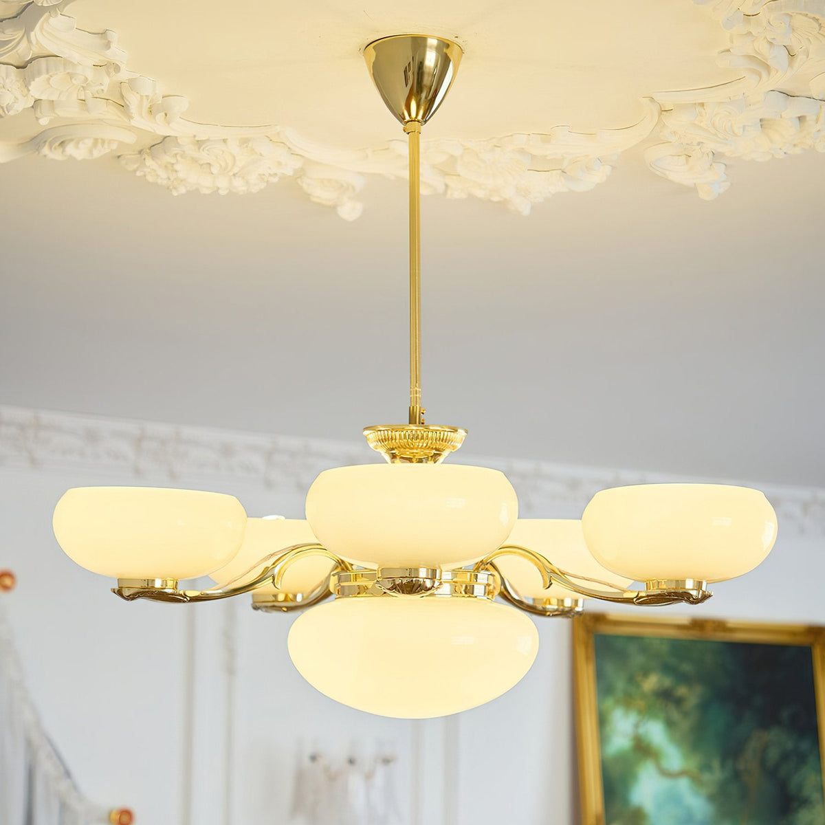Brass Radiance Orb Chandelier
