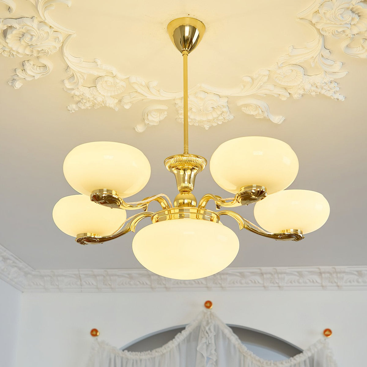Brass Radiance Orb Chandelier
