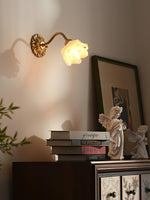 Brass Rose Wall Light