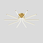 Brass Starbursts Ceiling Lamp