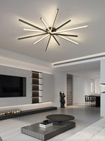 Brass Starbursts Ceiling Lamp