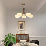 Brass Wooden Persimmon Ceiling Lamp
