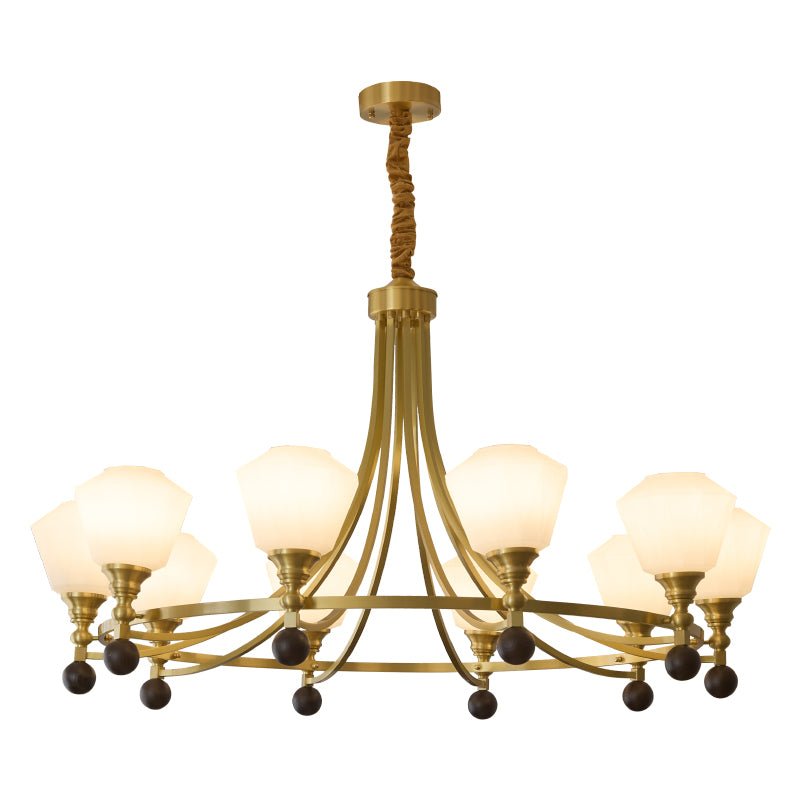 Bravado Chandelier – Modern Brass & Glass Statement Light