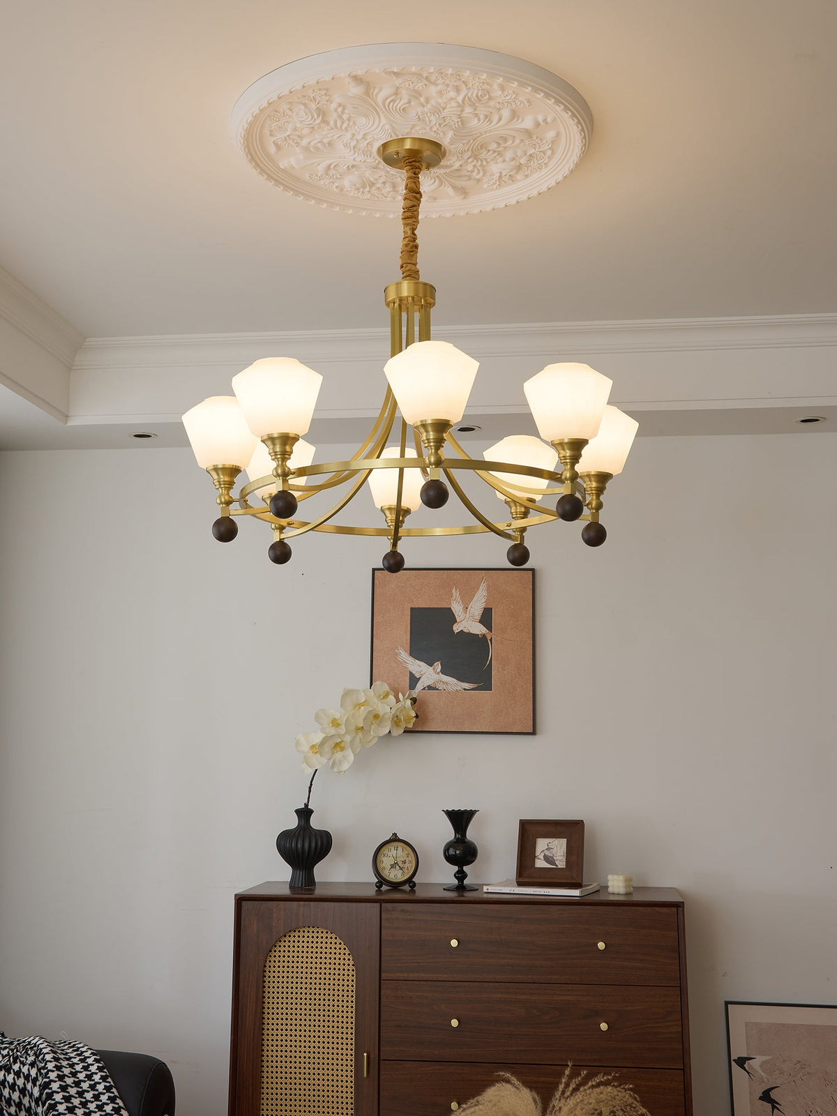 Bravado Chandelier – Modern Brass & Glass Statement Light