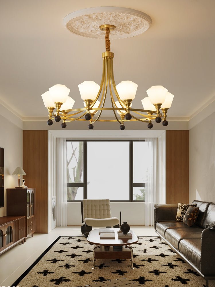 Bravado Chandelier – Modern Brass & Glass Statement Light