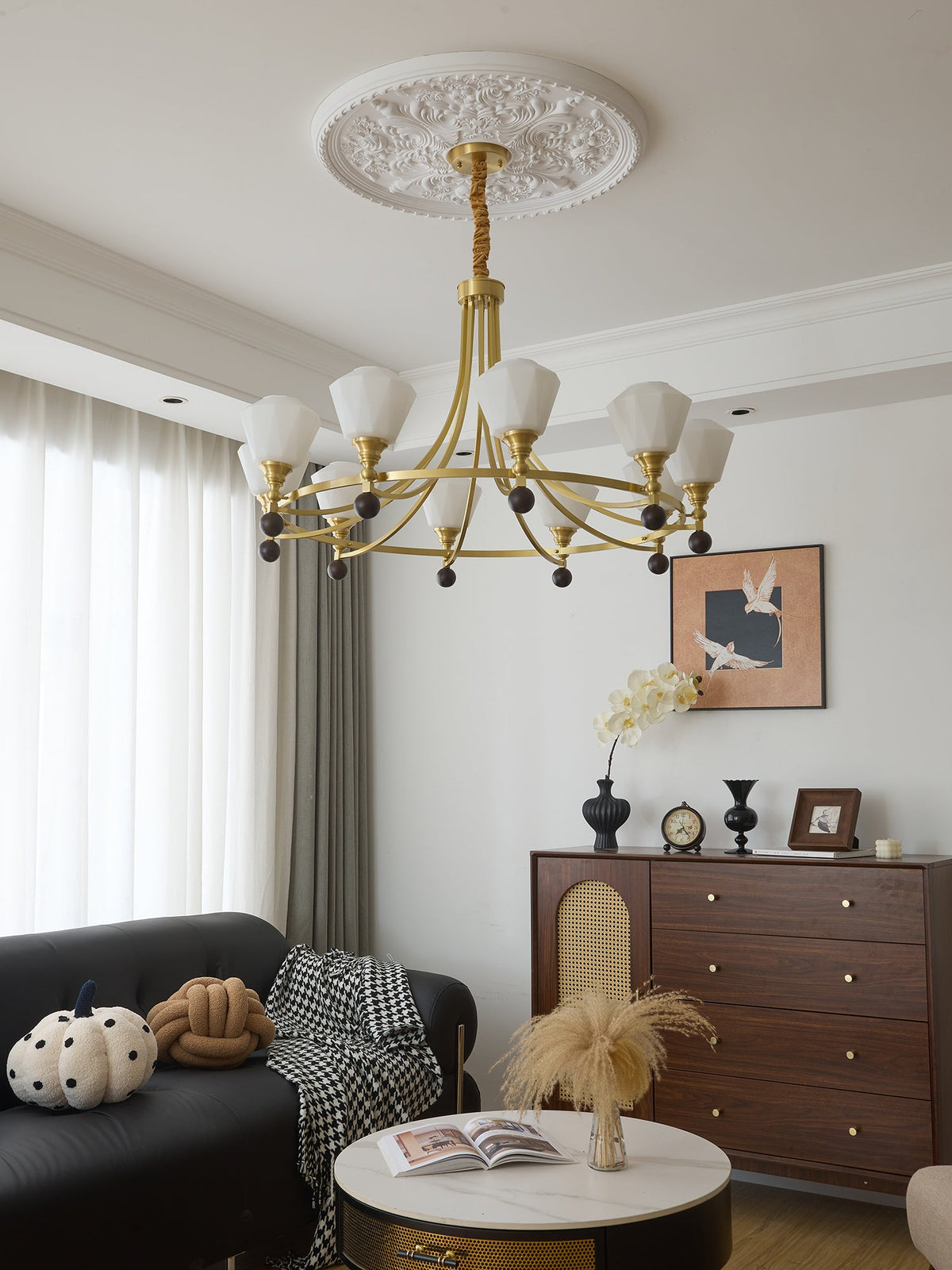 Bravado Chandelier – Modern Brass & Glass Statement Light