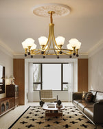 Bravado Chandelier – Modern Brass & Glass Statement Light