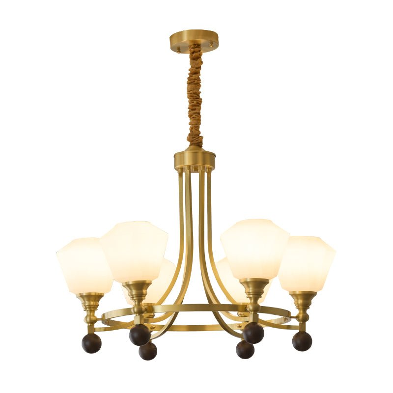 Bravado Chandelier – Modern Brass & Glass Statement Light
