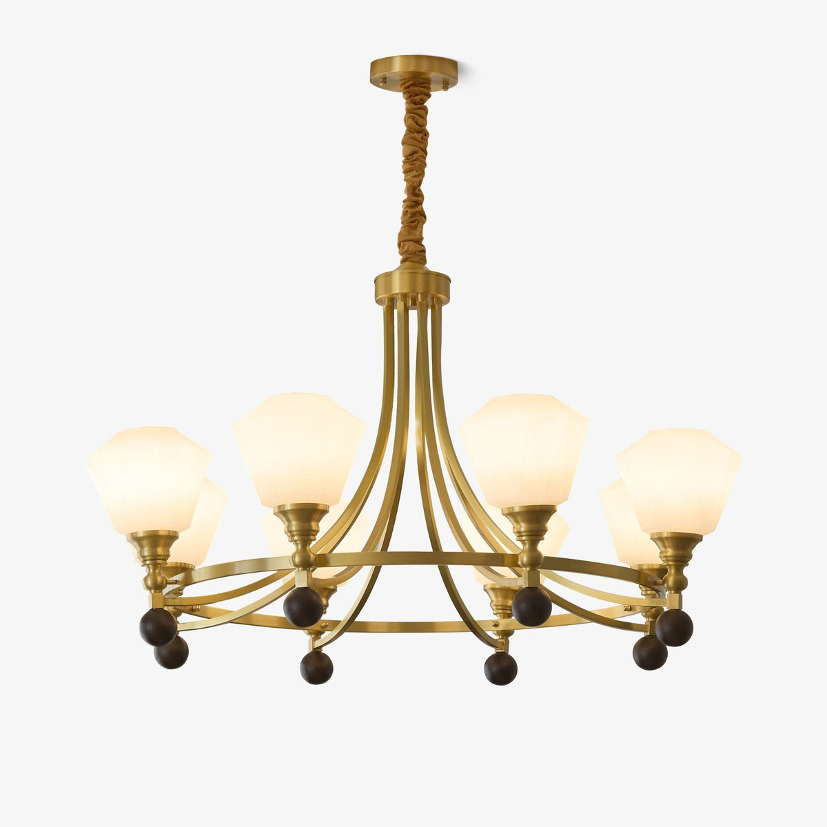 Bravado Chandelier – Modern Brass & Glass Statement Light