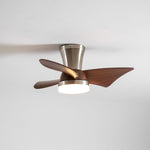 Breeze Lux Ceiling Fan Light with LED – Modern Brushed Gold & Walnut Finish