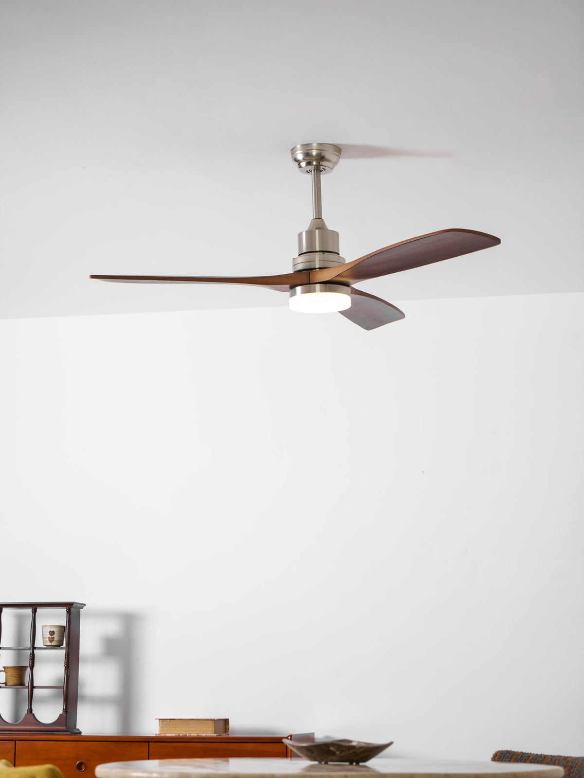 Breeze Master Wooden Ceiling Fan with Integrated LED Light, 48" and 52" Options
