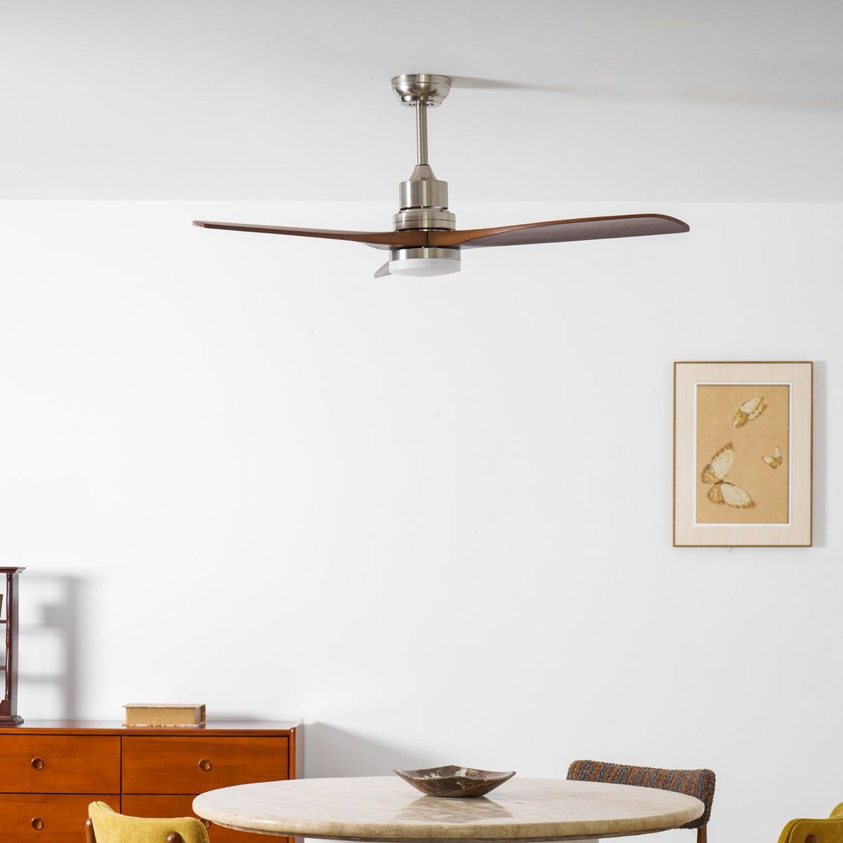 Breeze Master Wooden Ceiling Fan with Integrated LED Light, 48" and 52" Options