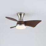 Breeze Lux Ceiling Fan Light with LED – Modern Brushed Gold & Walnut Finish