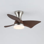 Breeze Lux Ceiling Fan Light with LED – Modern Brushed Gold & Walnut Finish