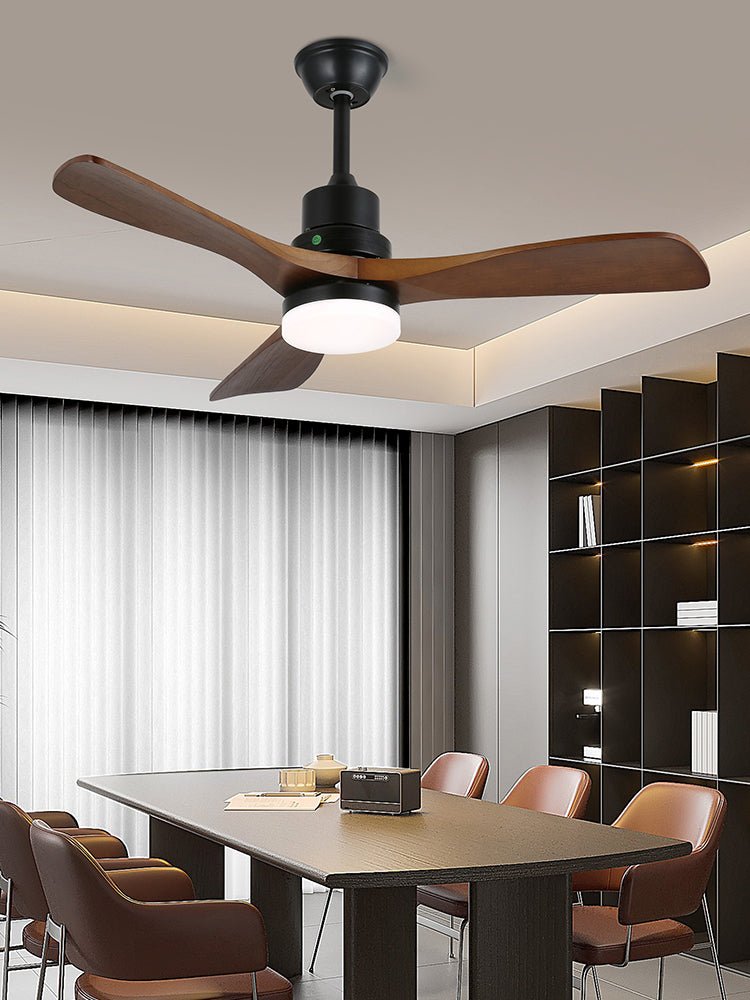 Breeze Master Wooden Ceiling Fan with Integrated LED Light, 48" and 52" Options
