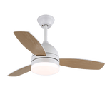Breeze Minimal Ceiling Fan with Integrated LED Light, Scandinavian Design