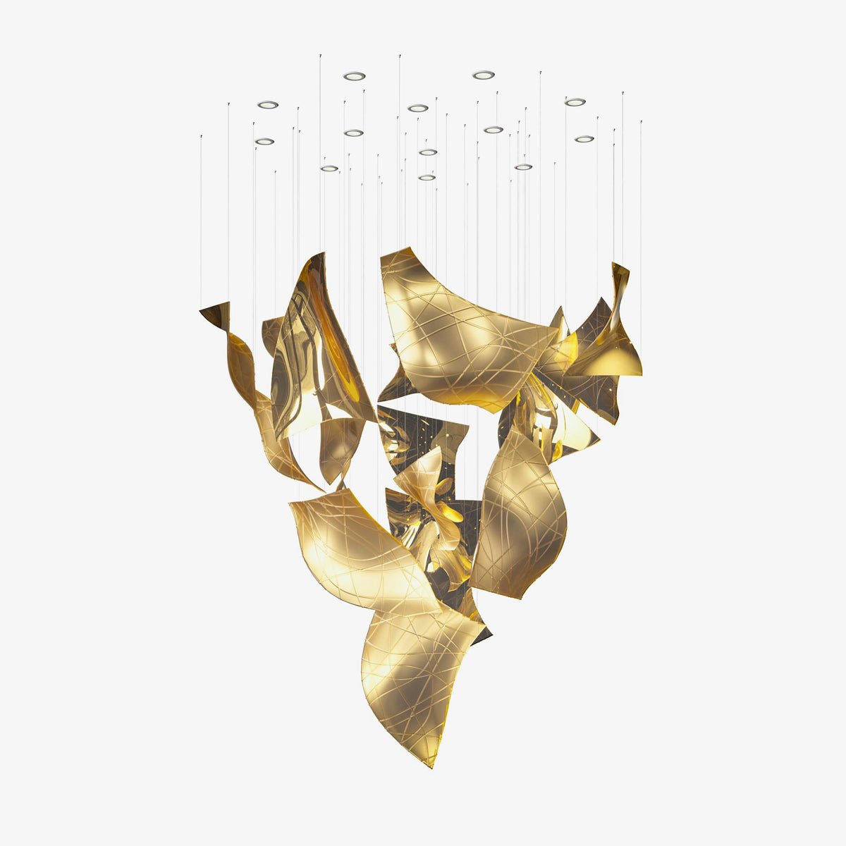Thawflux Crystal Chandelier — Modern Designer Pendant Light for Dining Room and Living Room