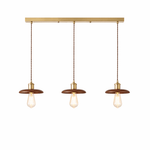 Brenton Arch Wood & Brass Pendant Light for Dining and Kitchen