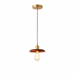 Brenton Arch Wood & Brass Pendant Light for Dining and Kitchen