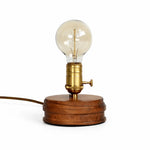 Briston Table Lamp – Natural Wood & Brass Vintage Desk Light