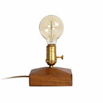 Briston Table Lamp – Natural Wood & Brass Vintage Desk Light