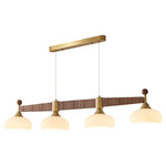 Brixton Oar Linear Pendant Light – Modern Wood & Brass Kitchen Island Lamp