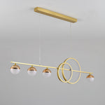 Brooklyn Double Circle LED Chandelier in Gold for Dining Room and Living Space